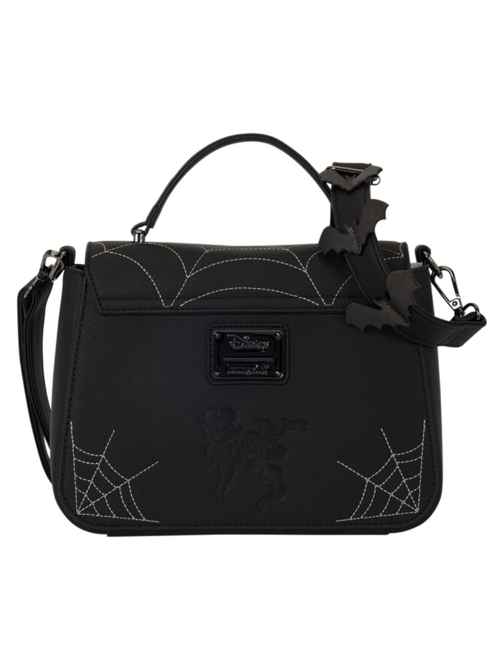 Mickey and Minnie Spiderweb and Bats Crossbody Bag Loungefly NWT GLOWS - Picture 2 of 12